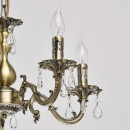 Żyrandol o kolorze antycznego mosiądzu ozdobiony kryształami Aurora MW-LIGHT 371011905