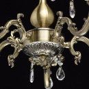 Żyrandol o kolorze antycznego mosiądzu ozdobiony kryształami Aurora MW-LIGHT 371011905