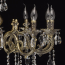 Żyrandol ozdobiony kryształami, antyczny, ciemny mosiądz Toscania MW-LIGHT 685010110