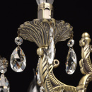Żyrandol ozdobiony kryształami, antyczny, ciemny mosiądz Toscania MW-LIGHT 685010110