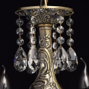 Żyrandol ozdobiony kryształami, antyczny, ciemny mosiądz Toscania MW-LIGHT 685010110