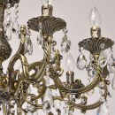Żyrandol ozdobiony kryształami, antyczny, ciemny mosiądz Toscania MW-LIGHT 685010110
