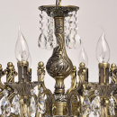 Żyrandol ozdobiony kryształami, antyczny, ciemny mosiądz Toscania MW-LIGHT 685010110