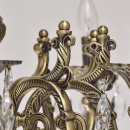 Żyrandol ozdobiony kryształami, antyczny, ciemny mosiądz Toscania MW-LIGHT 685010110
