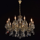 Żyrandol ozdobiony kryształami, antyczny, ciemny mosiądz Toscania MW-LIGHT 685010110