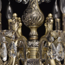 Żyrandol ozdobiony kryształami, antyczny, ciemny mosiądz Toscania MW-LIGHT 685010110