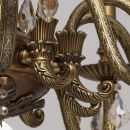 Żyrandol ozdobny, duży, mosiężny z kryształami z topazu CHIARO Classic 491011110