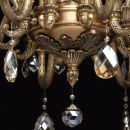 Żyrandol ozdobny, duży, mosiężny z kryształami z topazu CHIARO Classic 491011110