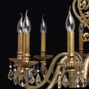 Żyrandol ozdobny, duży, mosiężny z kryształami z topazu CHIARO Classic 491011110