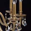 Żyrandol ozdobny, duży, mosiężny z kryształami z topazu CHIARO Classic 491011110