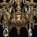 Żyrandol ozdobny, duży, mosiężny z kryształami z topazu CHIARO Classic 491011110