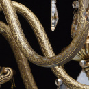 Żyrandol ozdobny, duży, mosiężny z kryształami z topazu CHIARO Classic 491011110