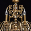 Żyrandol ozdobny, duży, mosiężny z kryształami z topazu CHIARO Classic 491011110