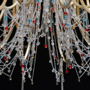 Żyrandol perłowe złoto i kolorowe kryształy Valencia CHIARO Classic 299011715