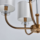 Żyrandol podwójny zbiałymi abażurami Palermo CHIARO Elegance 386017508