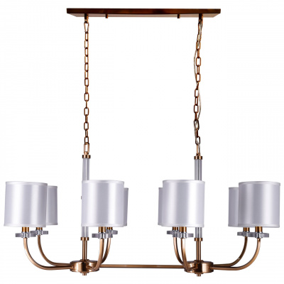 Żyrandol podwójny zbiałymi abażurami Palermo CHIARO Elegance 386017508