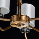 Żyrandol podwójny zbiałymi abażurami Palermo CHIARO Elegance 386017508