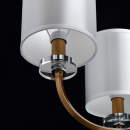 Żyrandol podwójny zbiałymi abażurami Palermo CHIARO Elegance 386017508