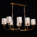 Żyrandol podwójny zbiałymi abażurami Palermo CHIARO Elegance 386017508