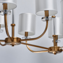 Żyrandol podwójny zbiałymi abażurami Palermo CHIARO Elegance 386017508