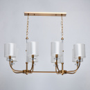 Żyrandol podwójny zbiałymi abażurami Palermo CHIARO Elegance 386017508