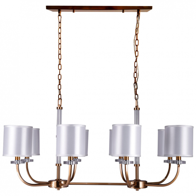 Żyrandol podwójny z białymi abażurami Palermo CHIARO Elegance