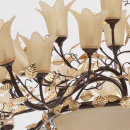 Żyrandol Premium z 33 żarówkami w kwiatowym stylu z powłoką ze złota Chiaro 343010833
