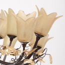 Żyrandol Premium z 33 żarówkami w kwiatowym stylu z powłoką ze złota Chiaro 343010833