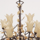 Żyrandol Premium z 33 żarówkami w kwiatowym stylu z powłoką ze złota Chiaro 343010833