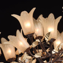 Żyrandol Premium z 33 żarówkami w kwiatowym stylu z powłoką ze złota Chiaro 343010833