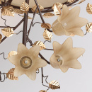 Żyrandol Premium z 33 żarówkami w kwiatowym stylu z powłoką ze złota Chiaro 343010833