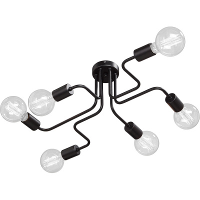 Żyrandol przysufitowy na duże żarówki w formie kuli Vitaluce VE4196-1/6PL