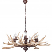 Żyrandol rustykalny do domku myśliwskiego, leśniczówki, poroże Vitaluce VE1493/7