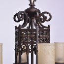 Żyrandol rustykalny, masywna lampa wisząca jak z kutego żelaza CHIARO Country 382011606