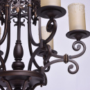 Żyrandol rustykalny, masywna lampa wisząca jak z kutego żelaza CHIARO Country 382011606