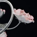 Żyrandol srebrny z ceramicznymi różami Sicily CHIARO Flora 282012208