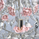 Żyrandol srebrny z ceramicznymi różami Sicily CHIARO Flora 282012208