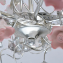 Żyrandol srebrny z ceramicznymi różami Sicily CHIARO Flora 282012208