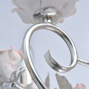 Żyrandol srebrny z ceramicznymi różami Sicily CHIARO Flora 282012208