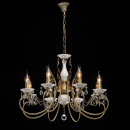 Żyrandol stylizowany - klasyczny, świeczkowy, biała ceramika MW-LIGHT Classic 683012508