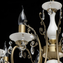 Żyrandol stylizowany - klasyczny, świeczkowy, biała ceramika MW-LIGHT Classic 683012508