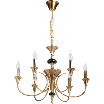Żyrandol świecznikowy w kolorze miedzianym na 6 żarówek Consuelo MW-LIGHT 614013106