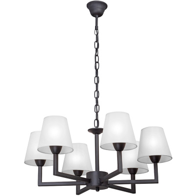 Żyrandol sześcioramienny z abażurami Vitaluce VE3939-1/6