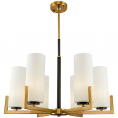 Żyrandol szklane, cylindryczne klosze Fortano Maytoni Modern MOD089PL-06BS