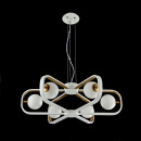 Żyrandol szklane kule w metalowych ramkach biało-złotych Avola Maytoni Modern MOD431-PL-06-WG