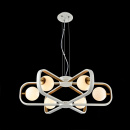 Żyrandol szklane kule w metalowych ramkach biało-złotych Avola Maytoni Modern MOD431-PL-06-WG