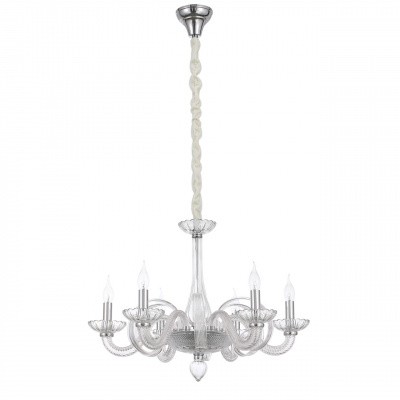 Żyrandol szklany na 6 żarówek, 68 cm średnicy, Ella MW-LIGHT Elegance 483013506