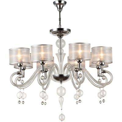 Żyrandol szklany, półprzezroczyste abażury Bubble Dreams Maytoni Modern MOD603-08-N