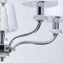 Żyrandol Vitalina ceramiczne ozdobniki, białe abażury MW-LIGHT Elegance 448014205