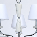 Żyrandol Vitalina ceramiczne ozdobniki, białe abażury MW-LIGHT Elegance 448014205
